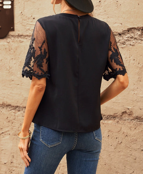 Half Sleeve Round Neck Blouse