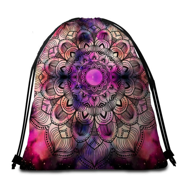 Mandala Round Beach Towel