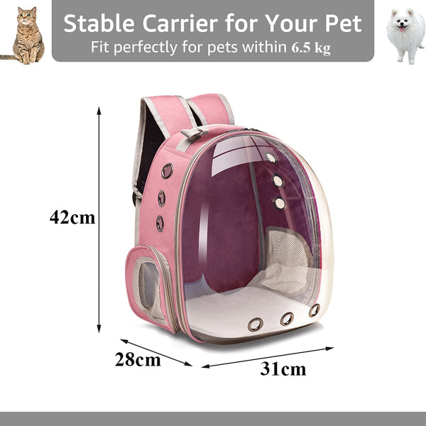 Breathable Pet Carriers Small Dog / Cat Backpack Travel Space Capsule