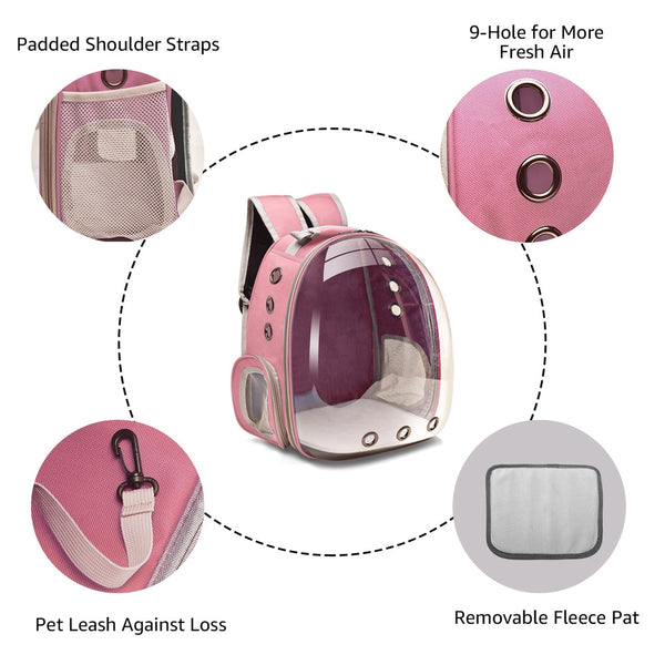 Breathable Pet Carriers Small Dog / Cat Backpack Travel Space Capsule