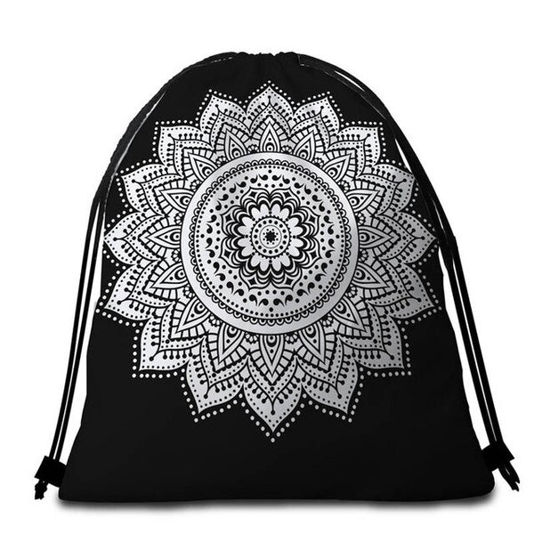 Mandala Round Beach Towel