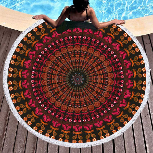 Boho  Round Beach / Pool Towel