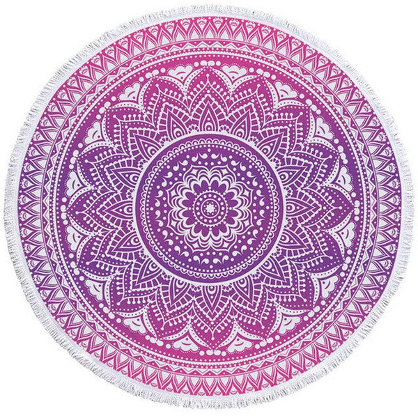 Mandala Round Beach Towel