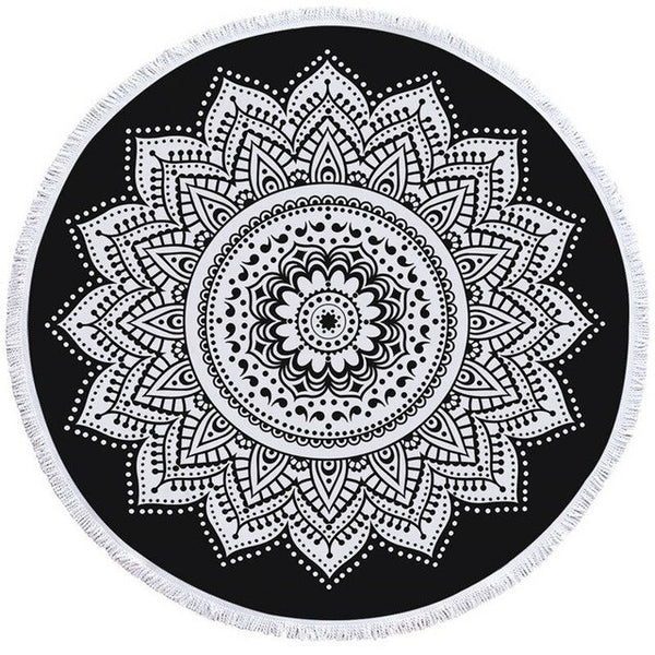 Mandala Round Beach Towel