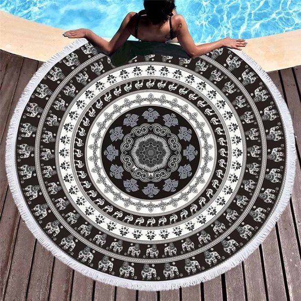 Boho  Round Beach / Pool Towel