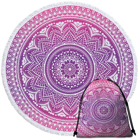 Mandala Round Beach Towel