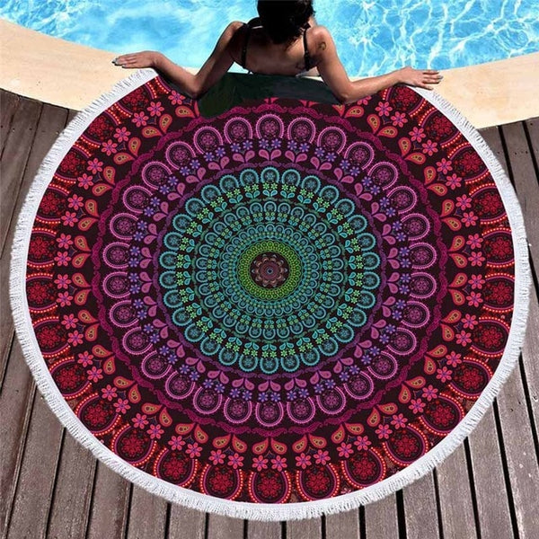 Boho  Round Beach / Pool Towel