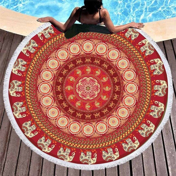 Boho  Round Beach / Pool Towel