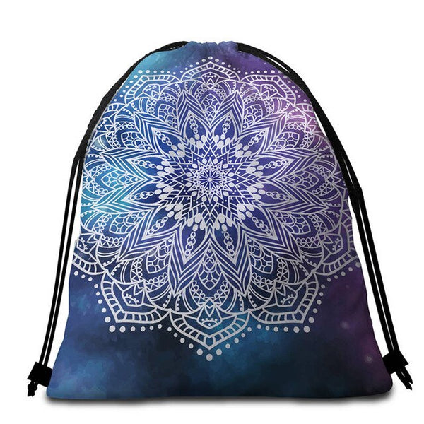 Mandala Round Beach Towel