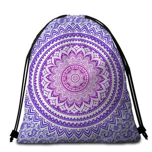 Mandala Round Beach Towel